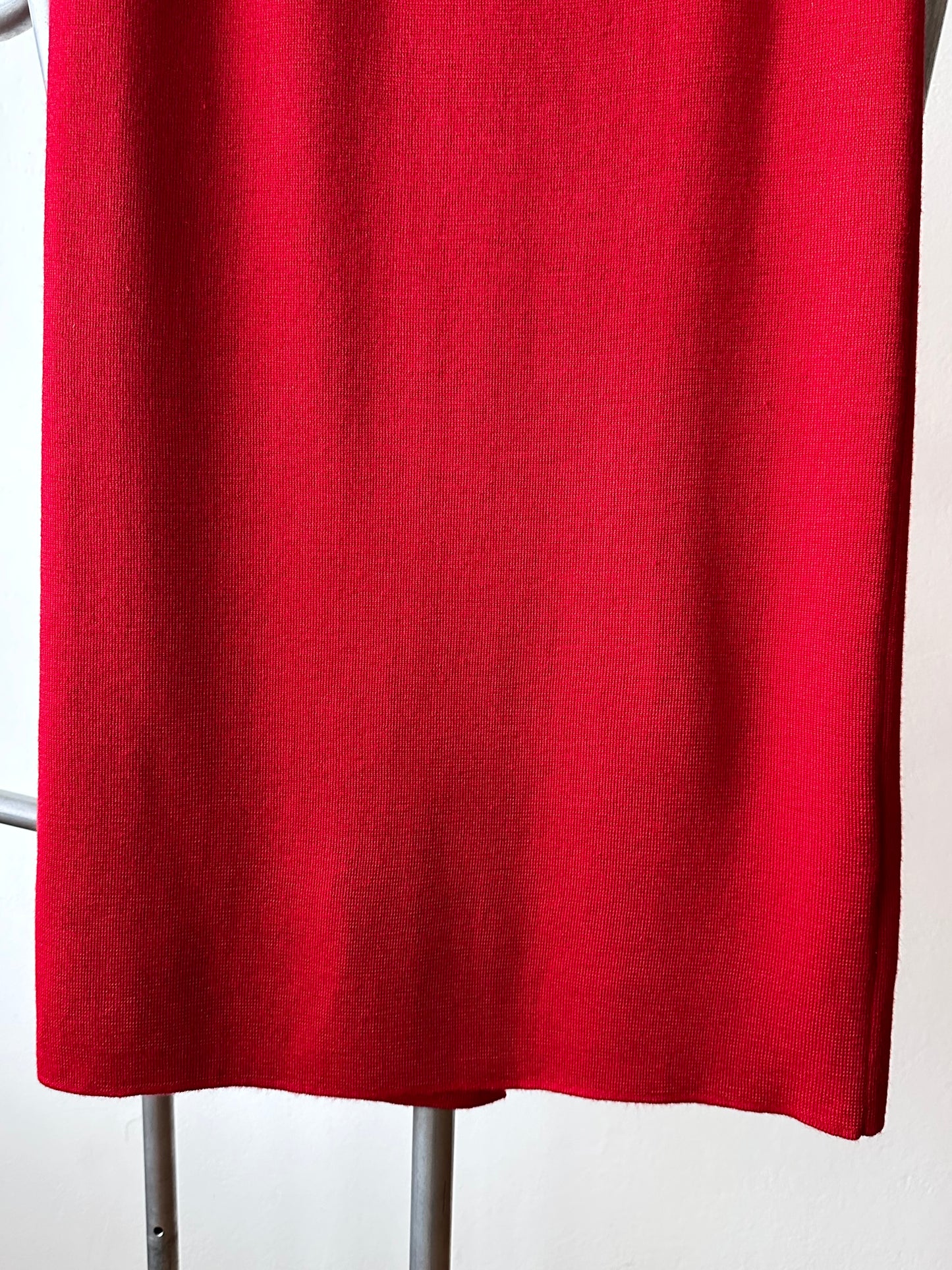 merino wool skirt in crimson