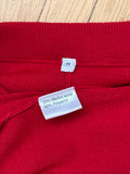 merino wool skirt in crimson