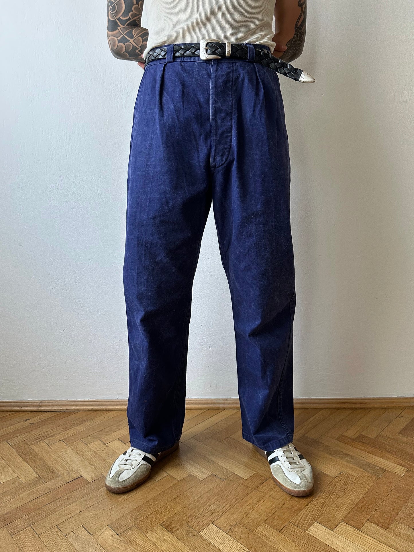 1960s French military work trousers - w31