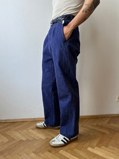 1960s French military work trousers - w31
