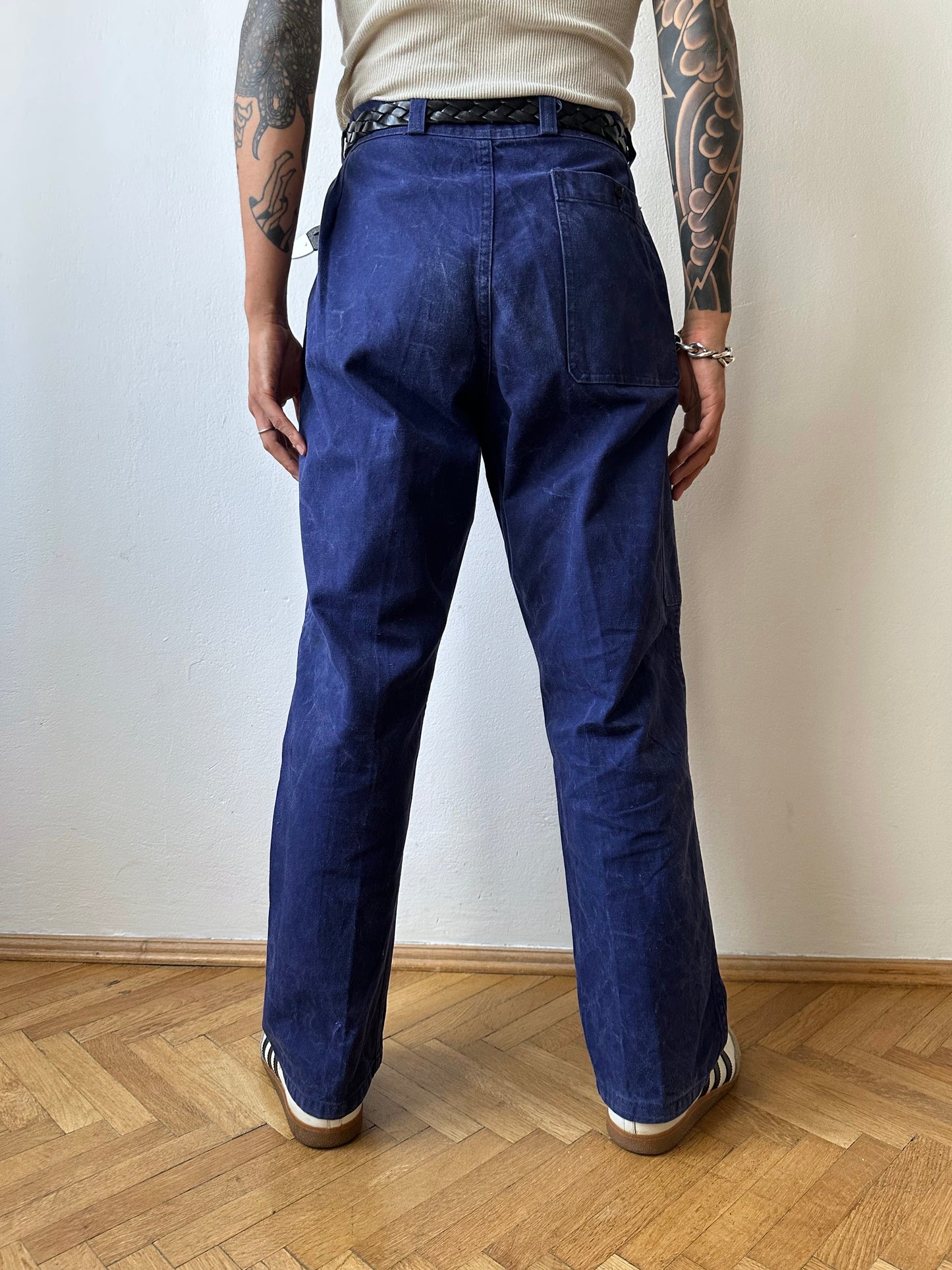 1960s French military work trousers - w31