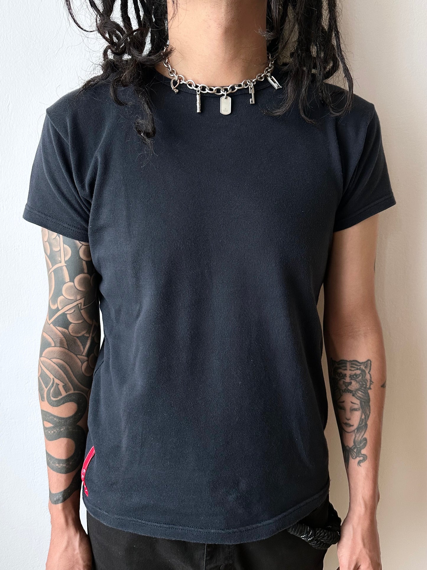 GUCCI silver charm necklace