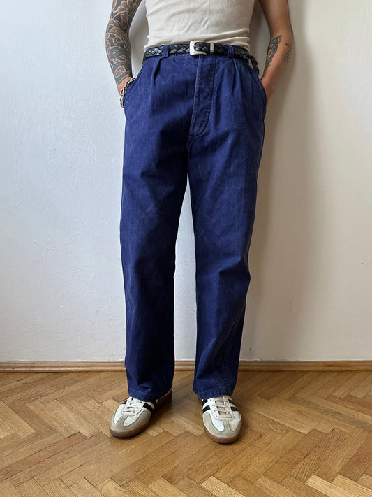 1960s French military work trousers - w31