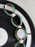 Phigied silver 800 green enamel watch