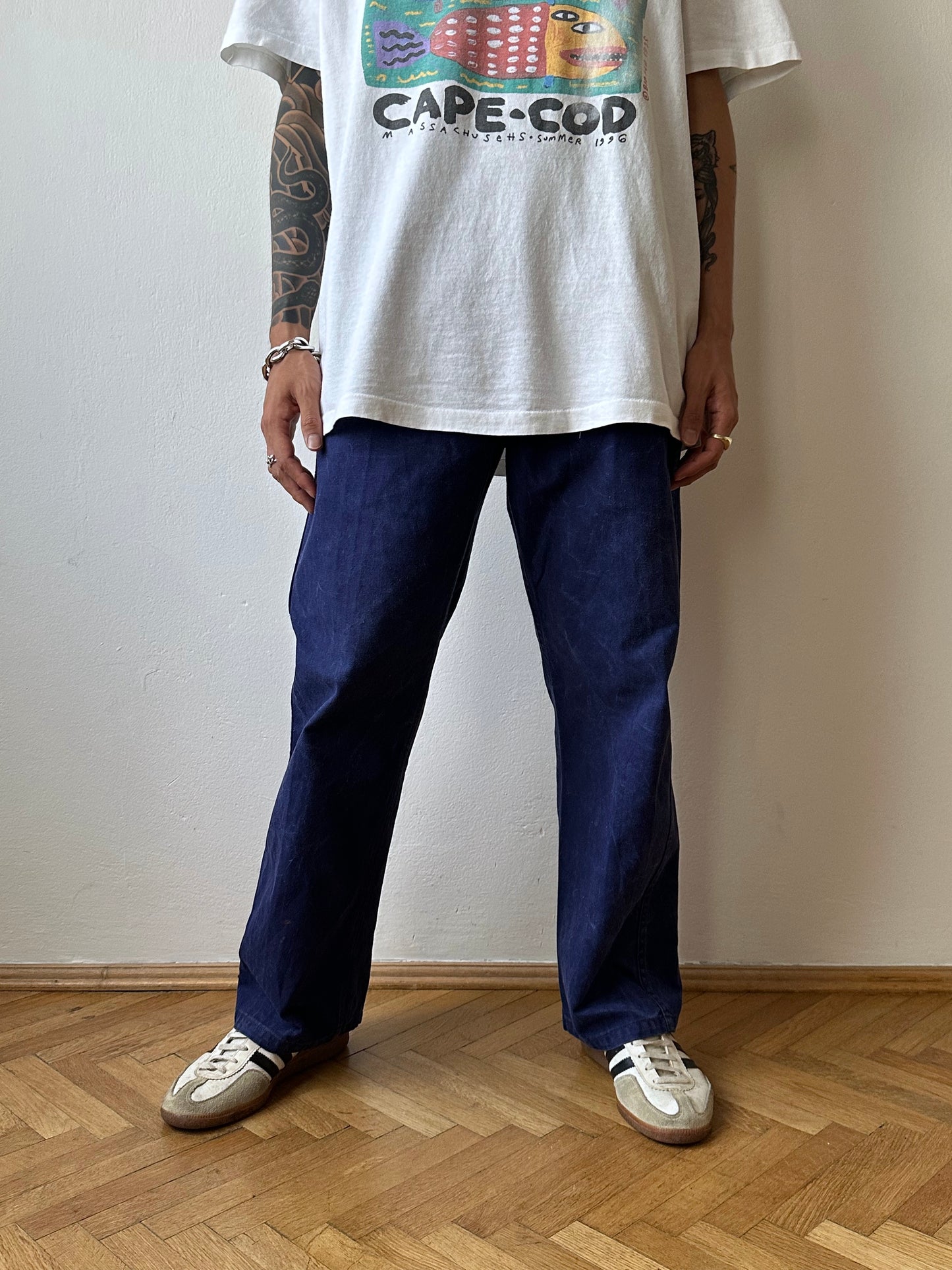 1960s French military work trousers - w31