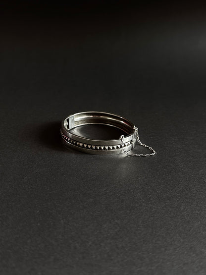 silver studs bangle