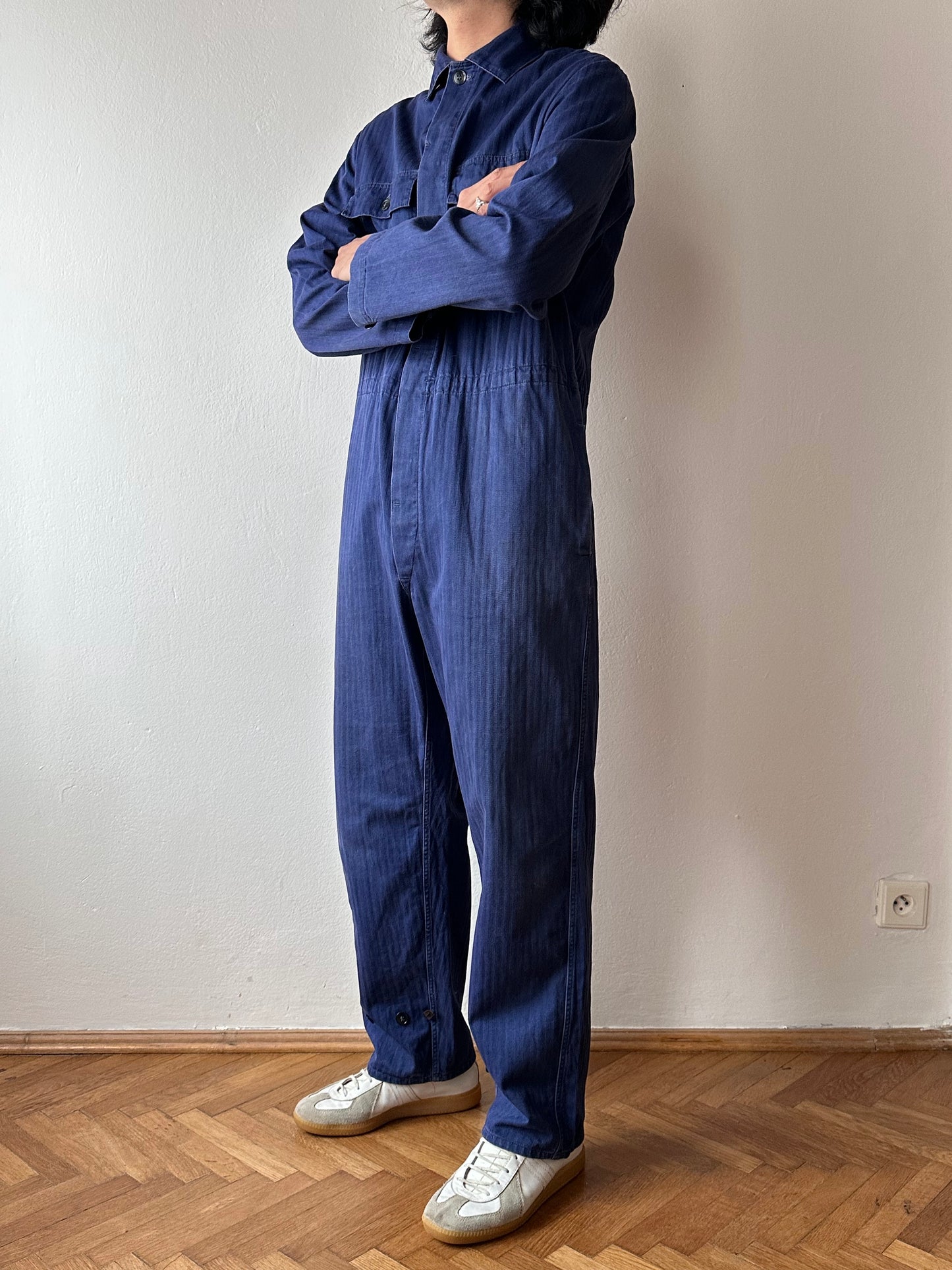 German work herringbone jumpsuit