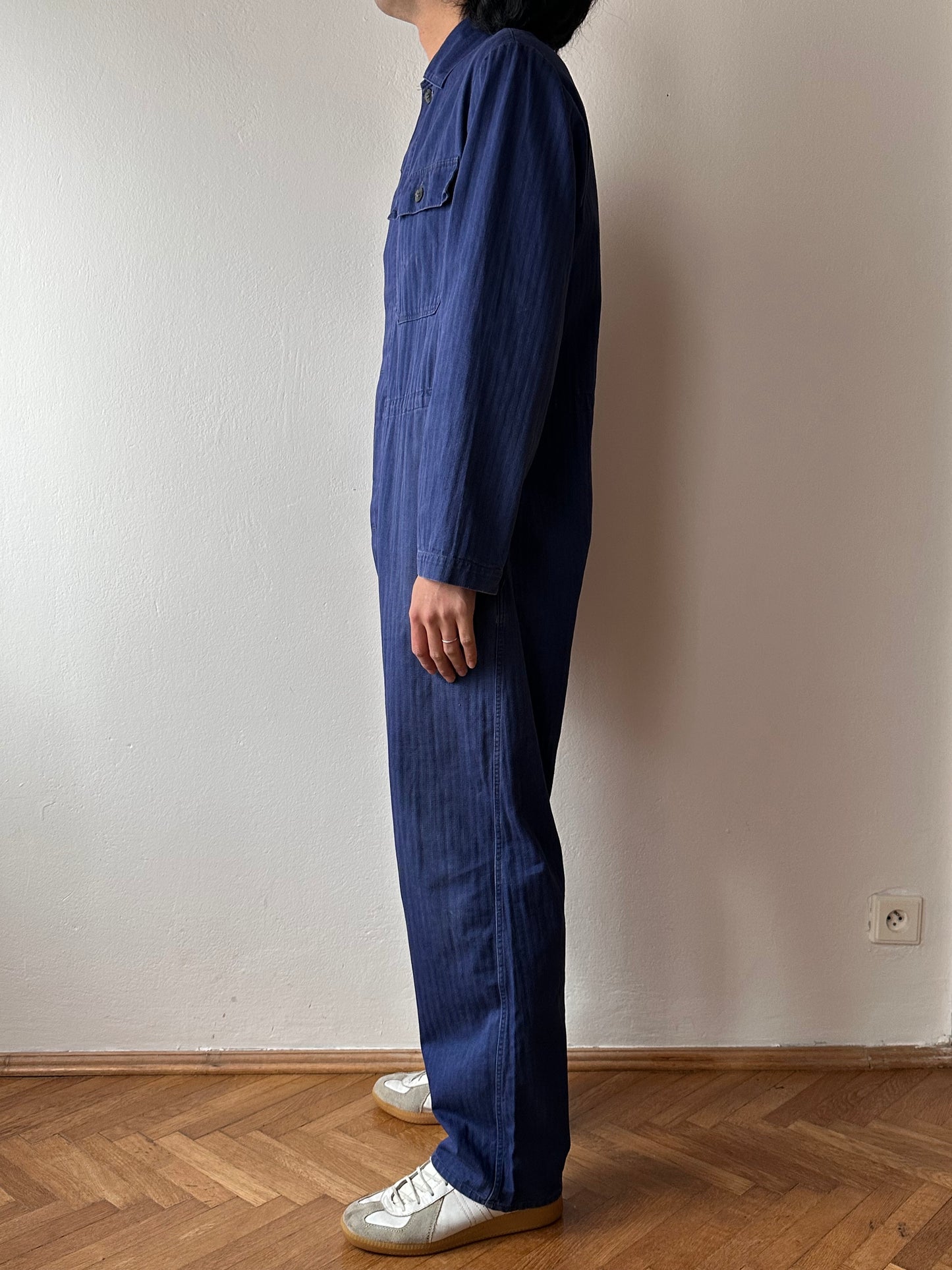 German work herringbone jumpsuit