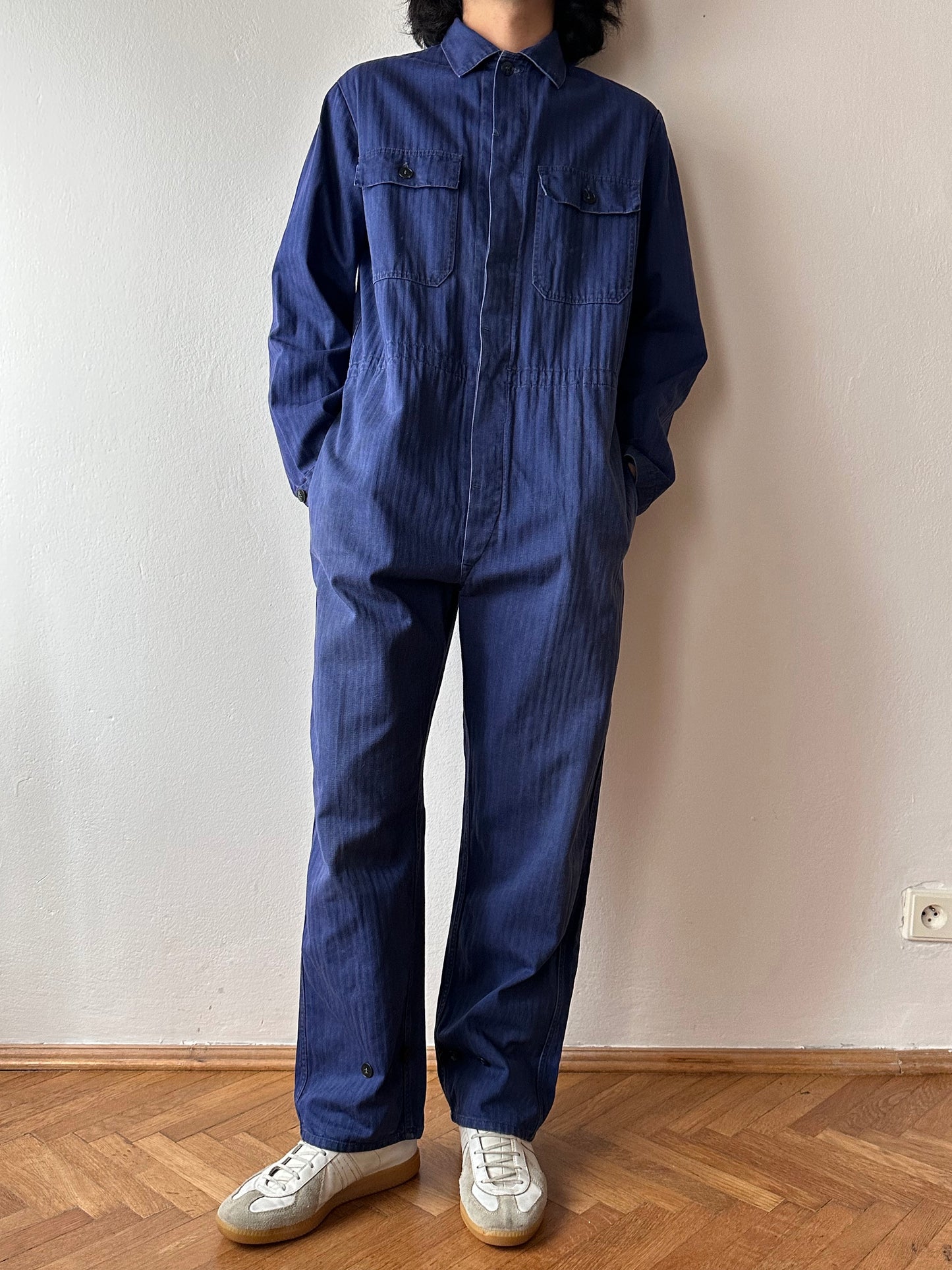 German work herringbone jumpsuit
