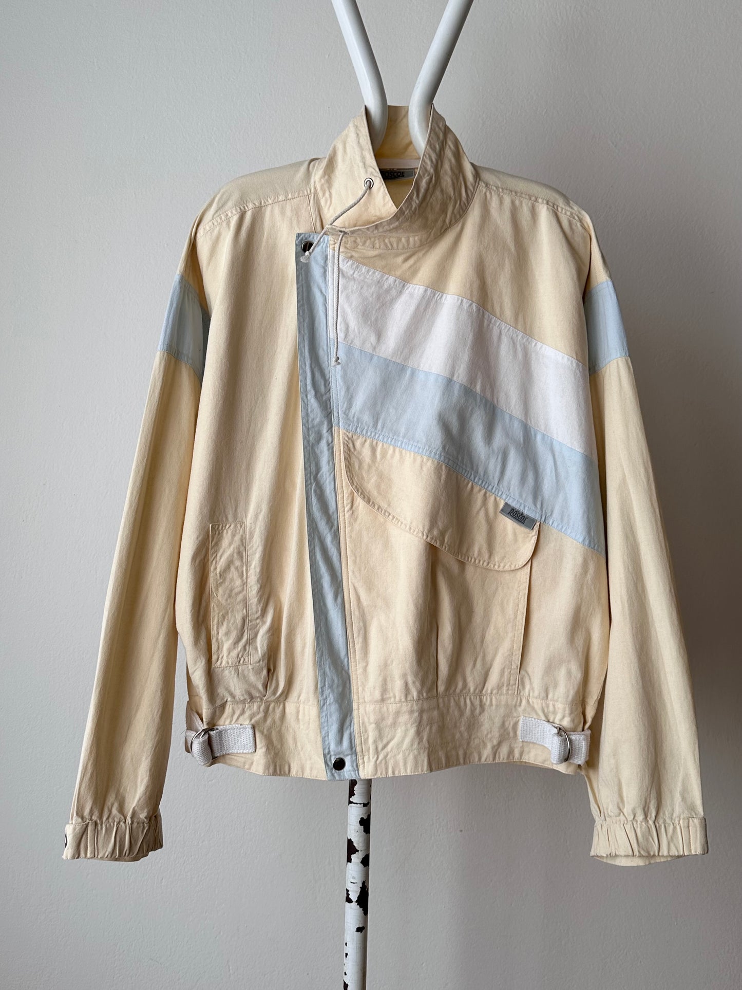 80s cotton asymmetry spring jacket