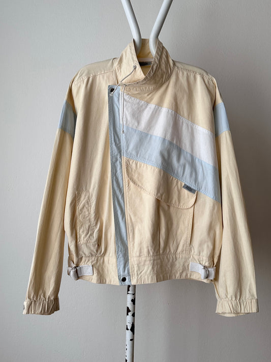 80s cotton asymmetry spring jacket
