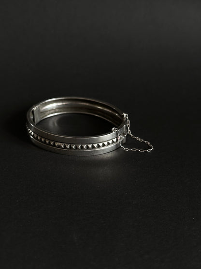 silver studs bangle