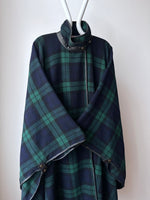 Italy black watch poncho