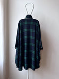 Italy black watch poncho