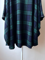 Italy black watch poncho