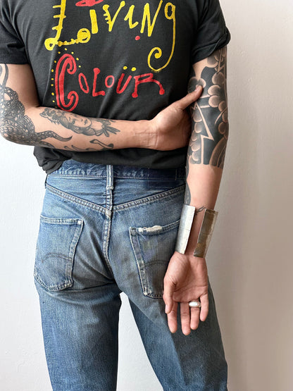 African Silver Shield Cuff, Estate of Frances Patiky Stein