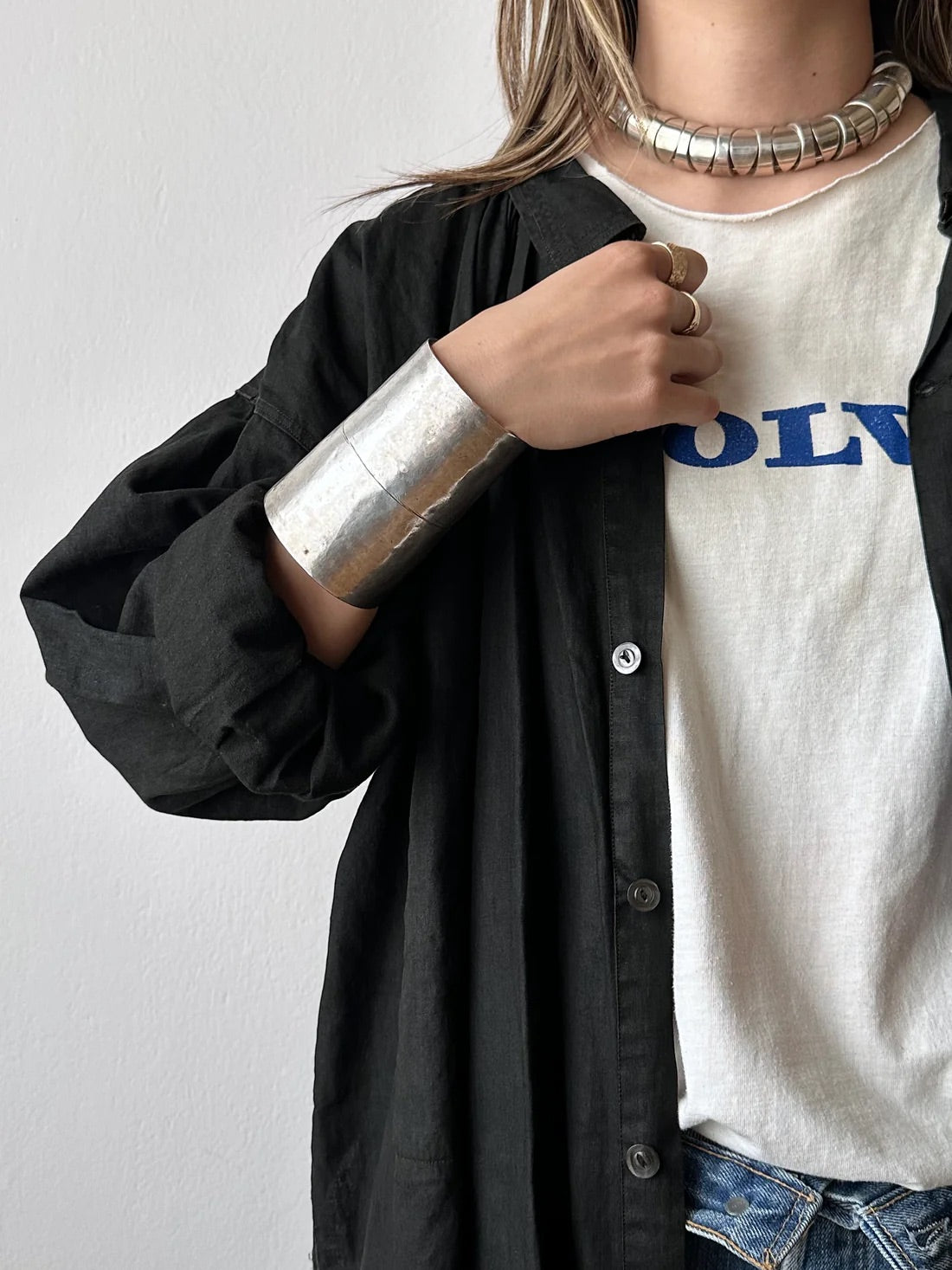 African silver armband