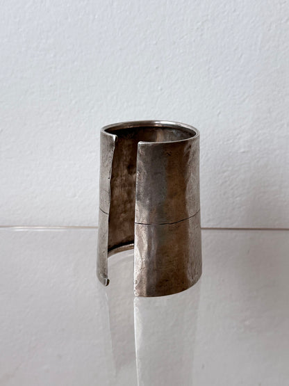 African Silver Shield Cuff, Estate of Frances Patiky Stein