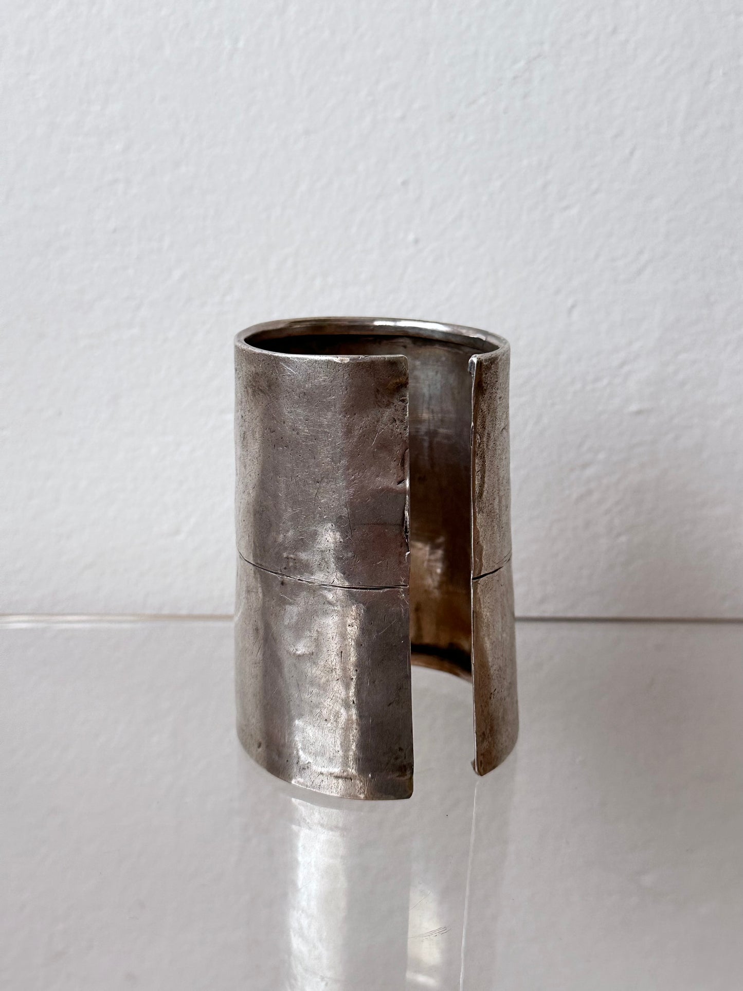 African Silver Shield Cuff, Estate of Frances Patiky Stein