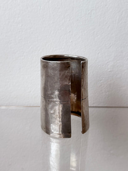 African Silver Shield Cuff, Estate of Frances Patiky Stein