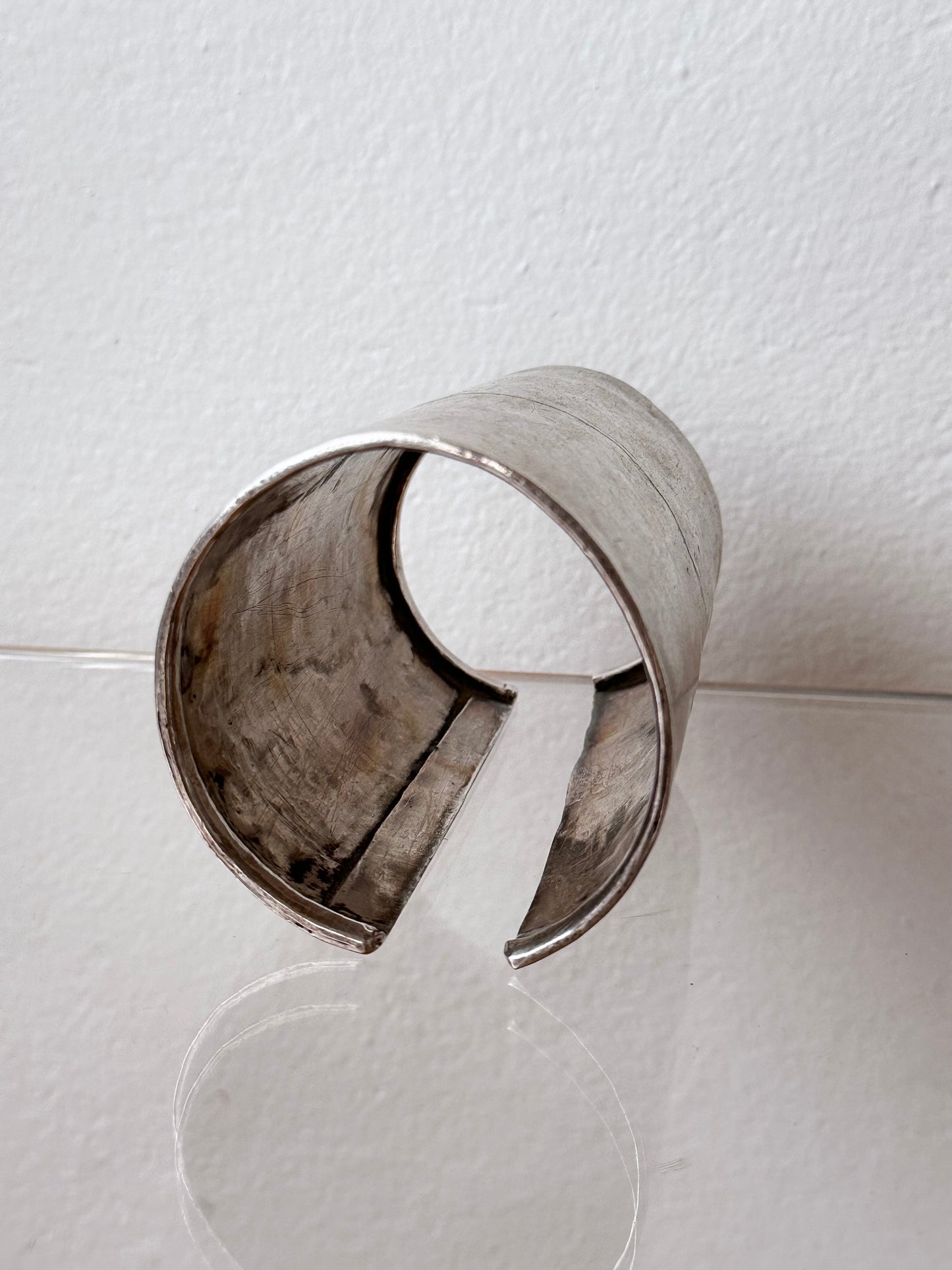 African Silver Shield Cuff, Estate of Frances Patiky Stein