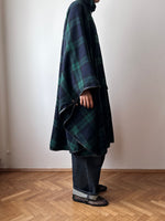 Italy black watch poncho