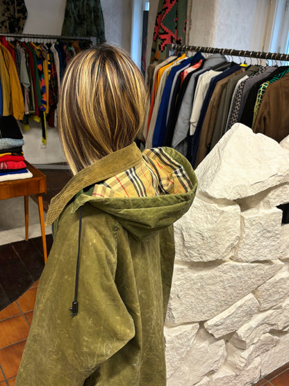 Burberrys Waxed Cotton Jacket 80's 90's 80年代 90年代 バーバリー Made in England イギリス製 Toto プラハ 古着屋 古着 Praha Prague Vintage store Vintage clothing イギリス古着 オイルドジャケット Rare レア 古着卸 フランス買い付け イギリス買い付け ユーロ古着 ヨーロッパ古着