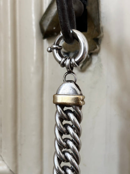 Silver and gold vermeil bold bracelet