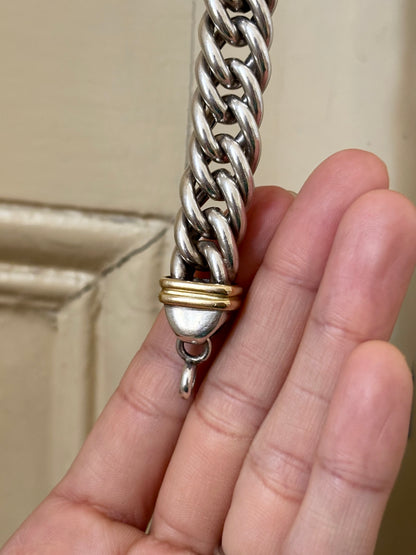 Silver and gold vermeil bold bracelet