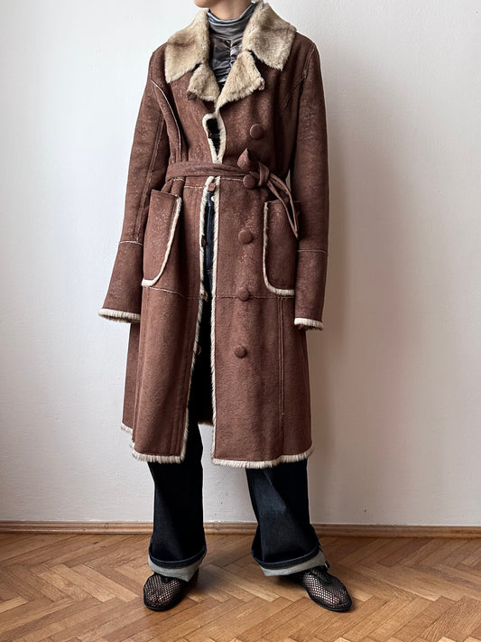 ARMANI JEANS faux fur coat