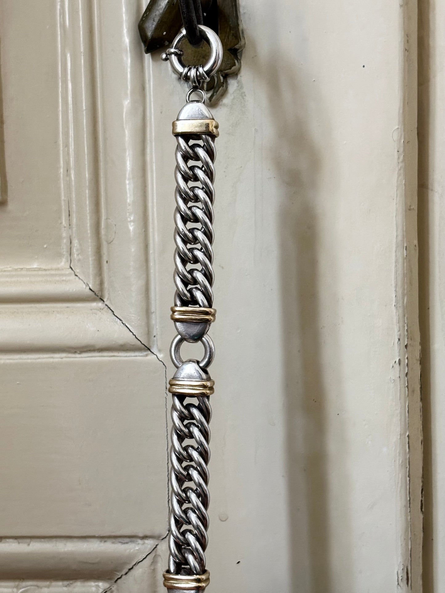 Silver and gold vermeil bold bracelet