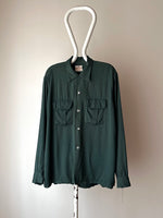 50s Rayon shirt vintage 50's 1950's 50年代 レーヨンシャツ 開襟シャツ open collar shirt アメリカ古着 ヴィンテージ