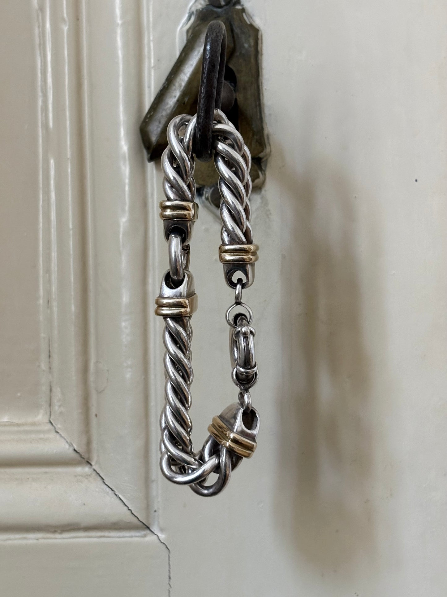 Silver and gold vermeil bold bracelet