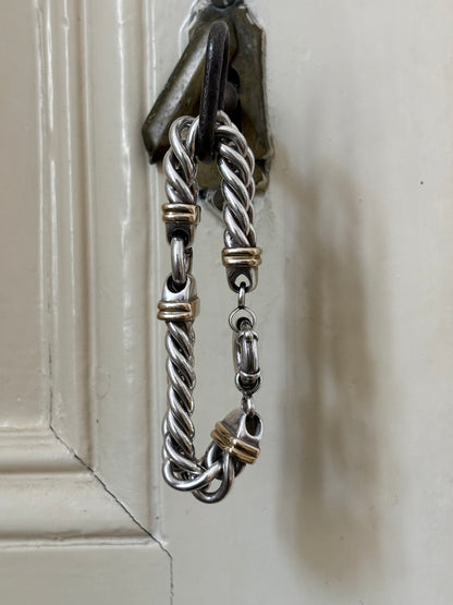 Silver and gold vermeil bold bracelet
