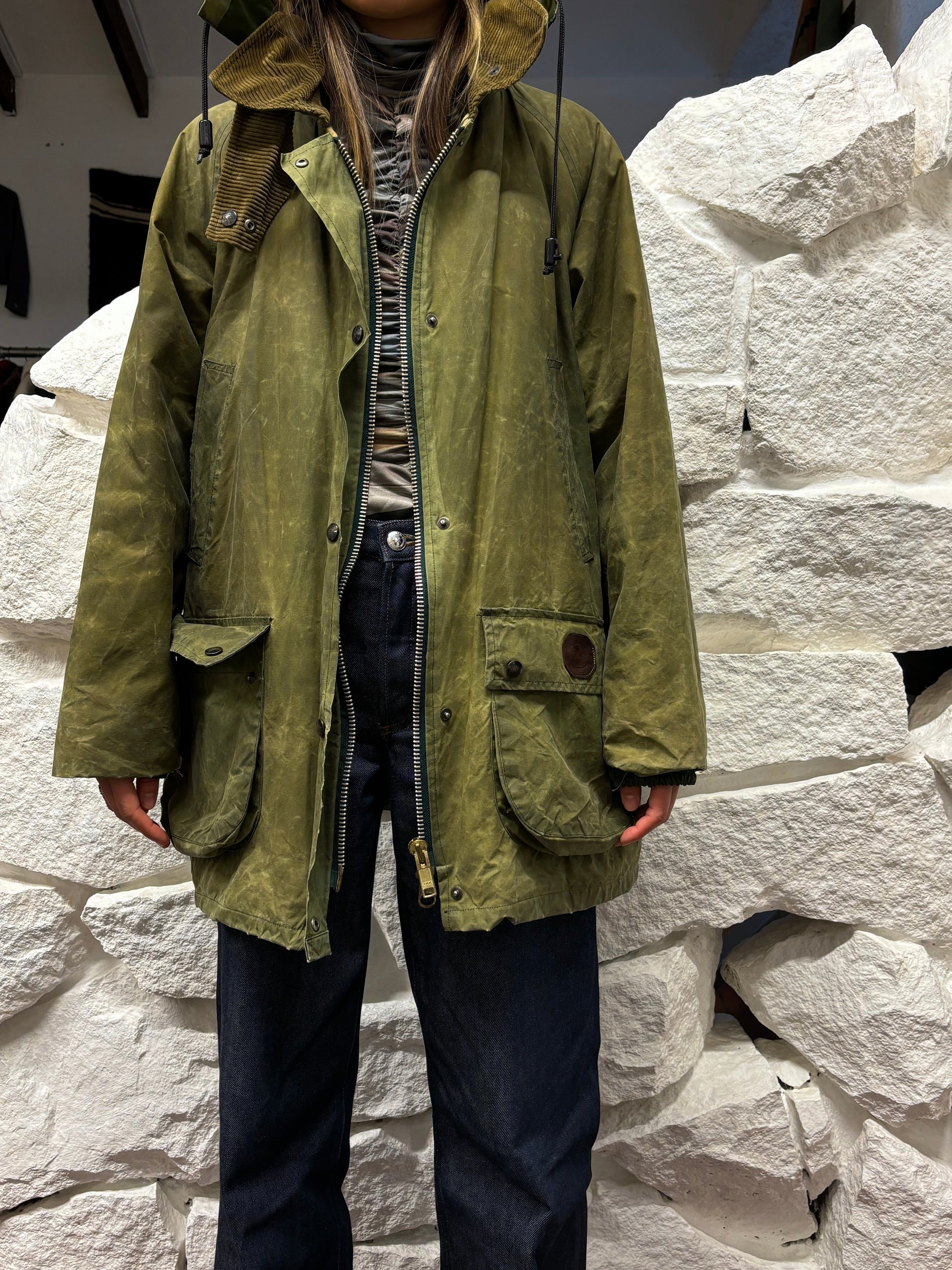 Burberrys Waxed Cotton Jacket 80's 90's 80年代 90年代 バーバリー Made in England イギリス製 Toto プラハ 古着屋 古着 Praha Prague Vintage store Vintage clothing イギリス古着 オイルドジャケット Rare レア 古着卸 フランス買い付け イギリス買い付け ユーロ古着 ヨーロッパ古着