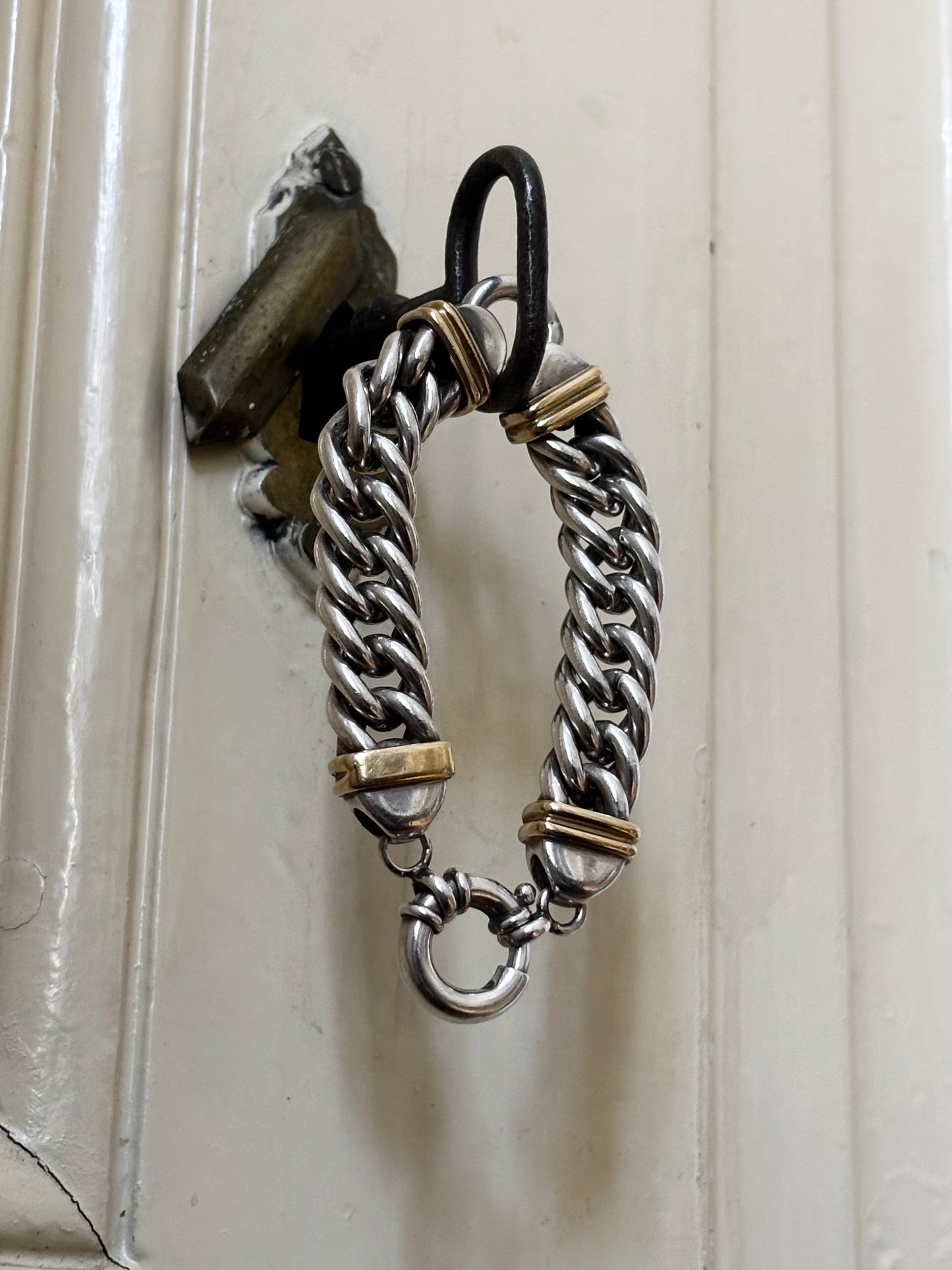 Silver and gold vermeil bold bracelet