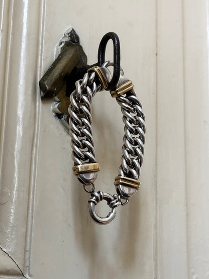 Silver and gold vermeil bold bracelet