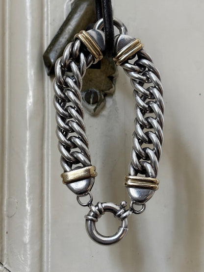 Silver and gold vermeil bold bracelet