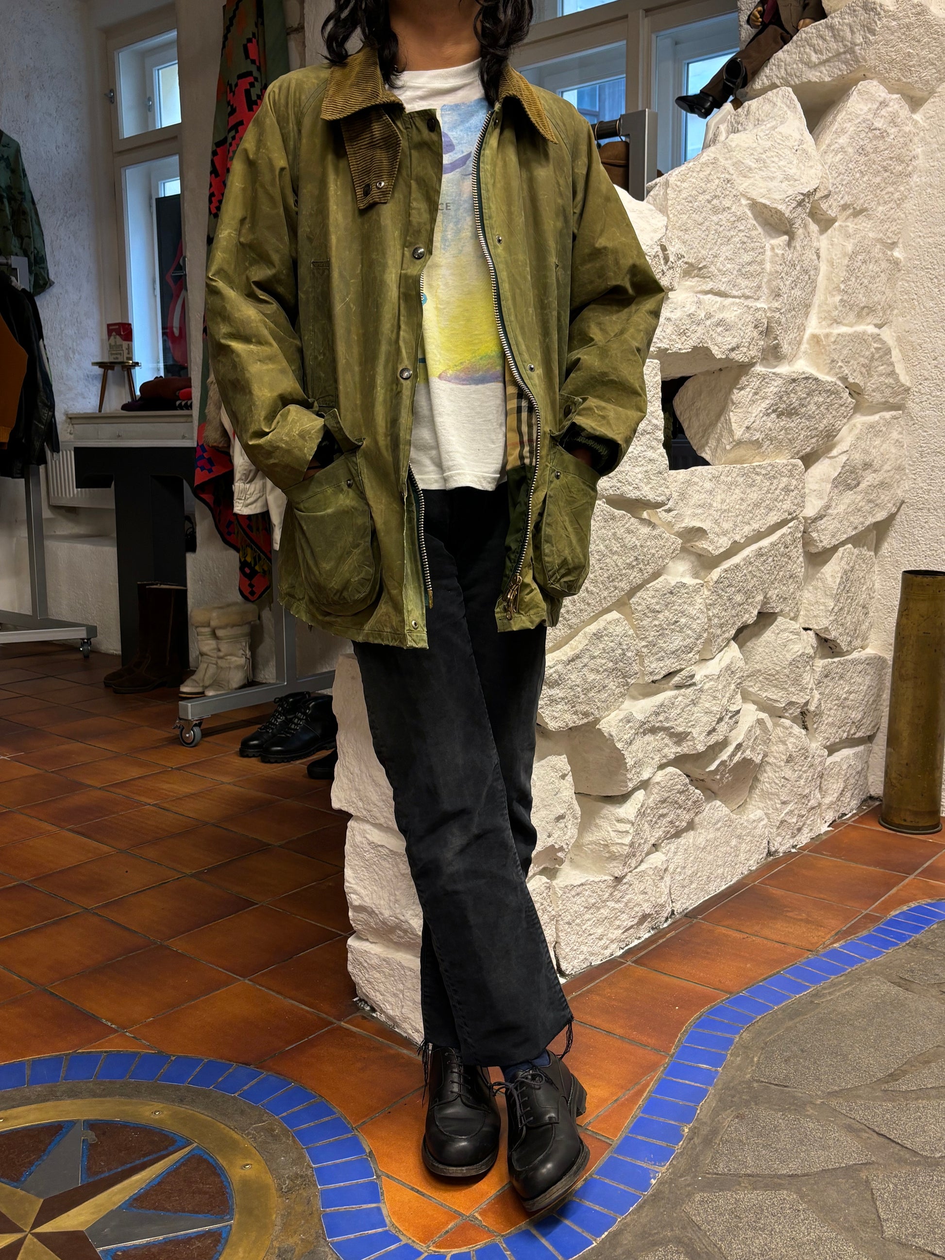 Burberrys Waxed Cotton Jacket 80's 90's 80年代 90年代 バーバリー Made in England イギリス製 Toto プラハ 古着屋 古着 Praha Prague Vintage store Vintage clothing イギリス古着 オイルドジャケット Rare レア 古着卸 フランス買い付け イギリス買い付け ユーロ古着 ヨーロッパ古着