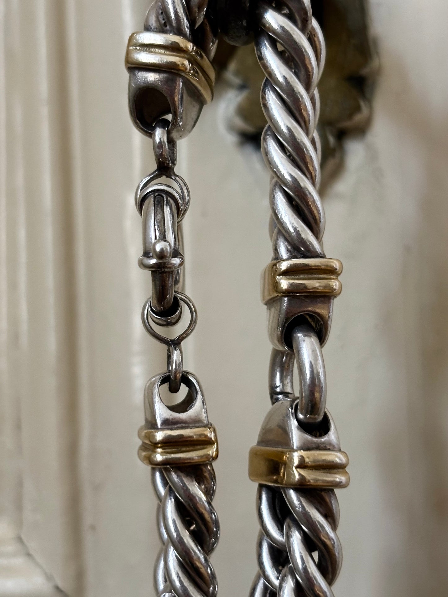 Silver and gold vermeil bold bracelet