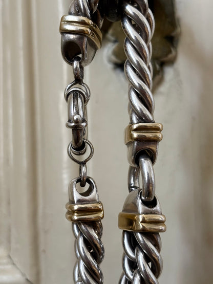 Silver and gold vermeil bold bracelet