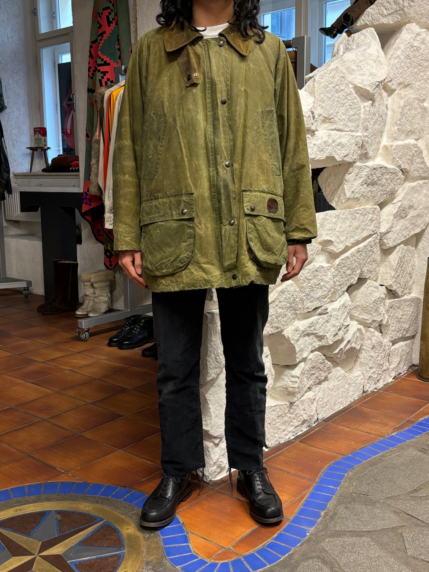 Burberrys Waxed Cotton Jacket 80's 90's 80年代 90年代 バーバリー Made in England イギリス製 Toto プラハ 古着屋 古着 Praha Prague Vintage store Vintage clothing イギリス古着 オイルドジャケット Rare レア 古着卸 フランス買い付け イギリス買い付け ユーロ古着 ヨーロッパ古着