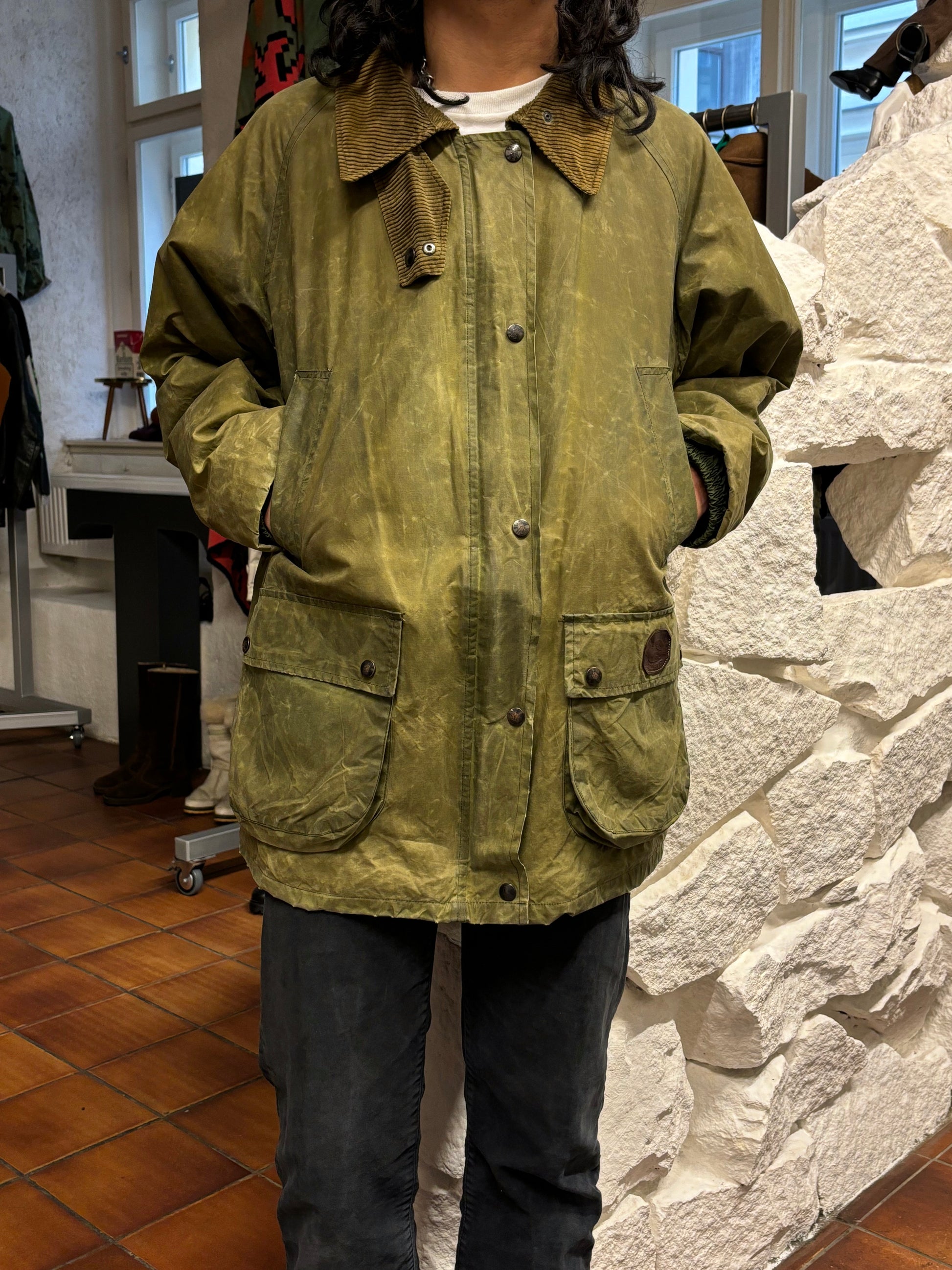 Burberrys Waxed Cotton Jacket 80's 90's 80年代 90年代 バーバリー Made in England イギリス製 Toto プラハ 古着屋 古着 Praha Prague Vintage store Vintage clothing イギリス古着 オイルドジャケット Rare レア 古着卸 フランス買い付け イギリス買い付け ユーロ古着 ヨーロッパ古着