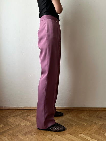 Purple smoke wrinkleless trouser