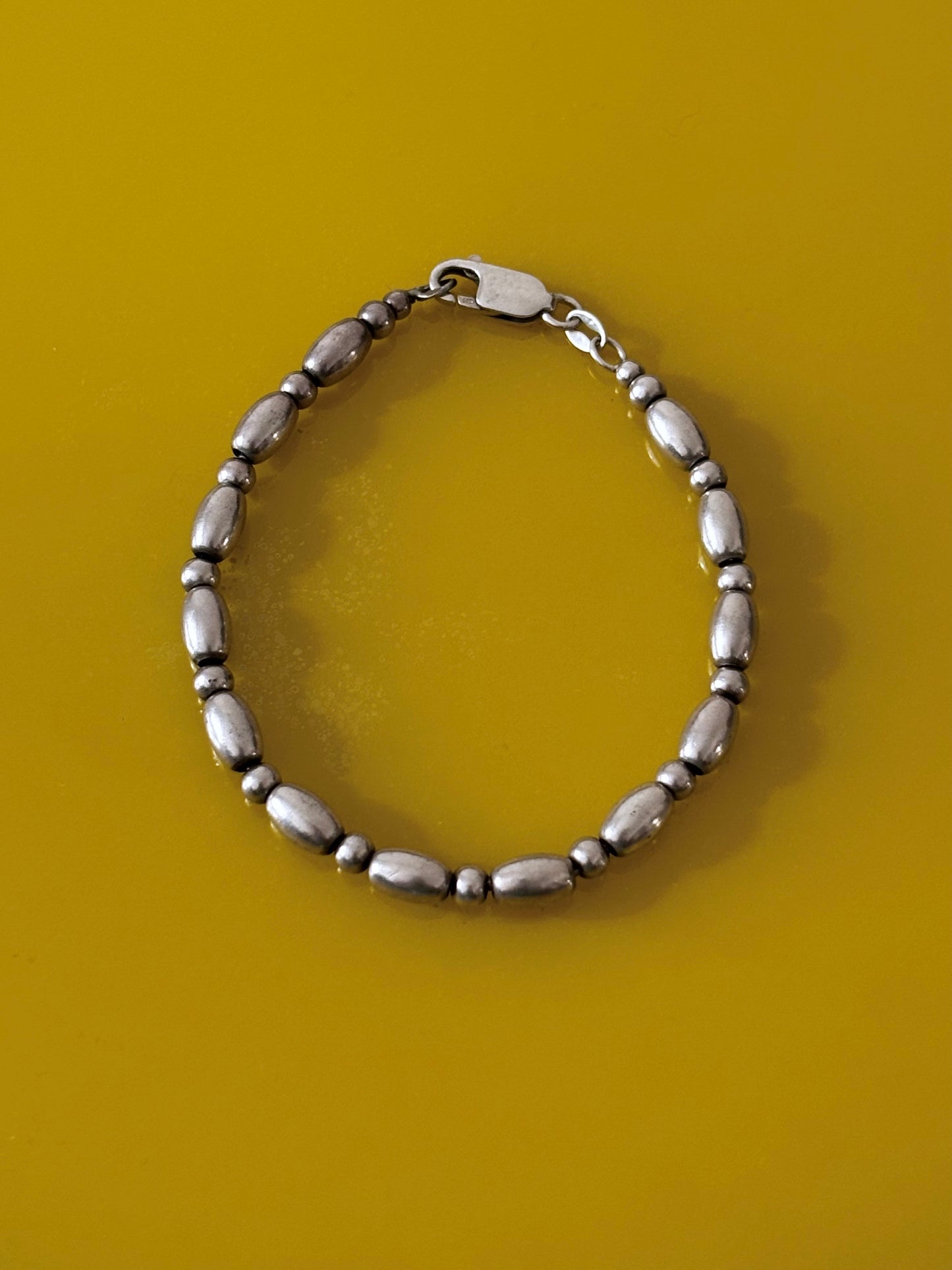 Sterling 925 oval pearl bracelet