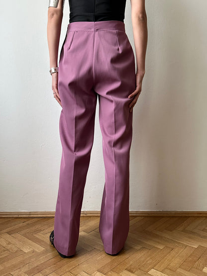 Purple smoke wrinkleless trouser
