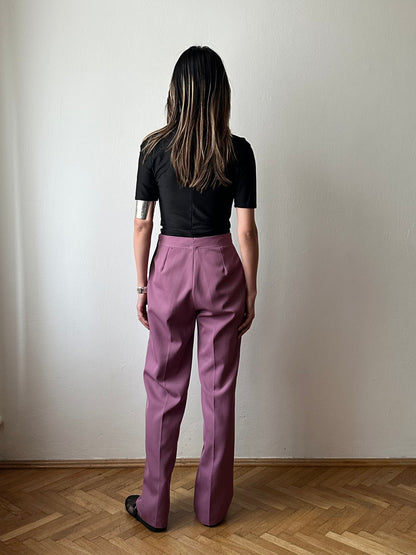 Purple smoke wrinkleless trouser