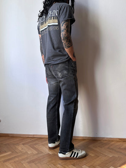 Levi's 501 Black Denim Trousers Vintage Toto Praha Vintage clothing store Antique shop Prague Wholesale 90's 1990's 