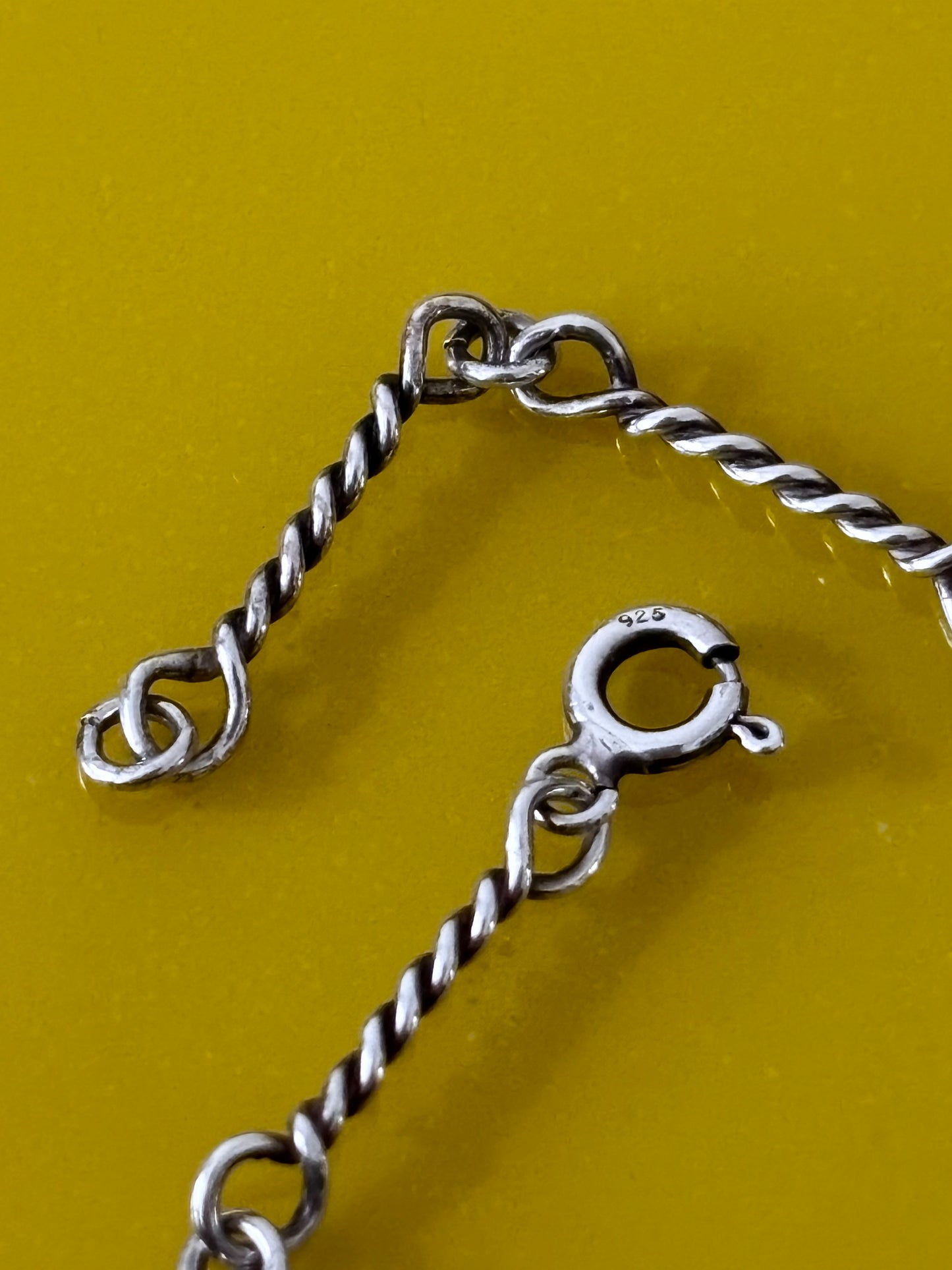 925 silver twist wired chain bracelet