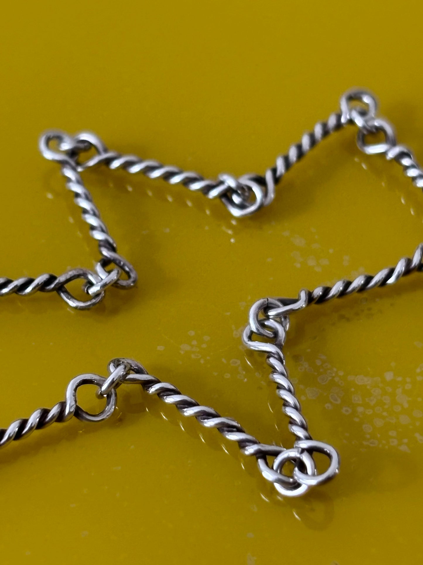 925 silver twist wired chain bracelet